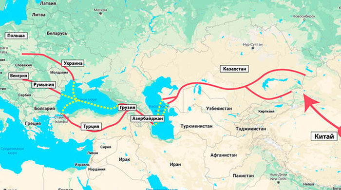 Китай и Казахстан договорились развивать Транскаспийский маршрут в обход России